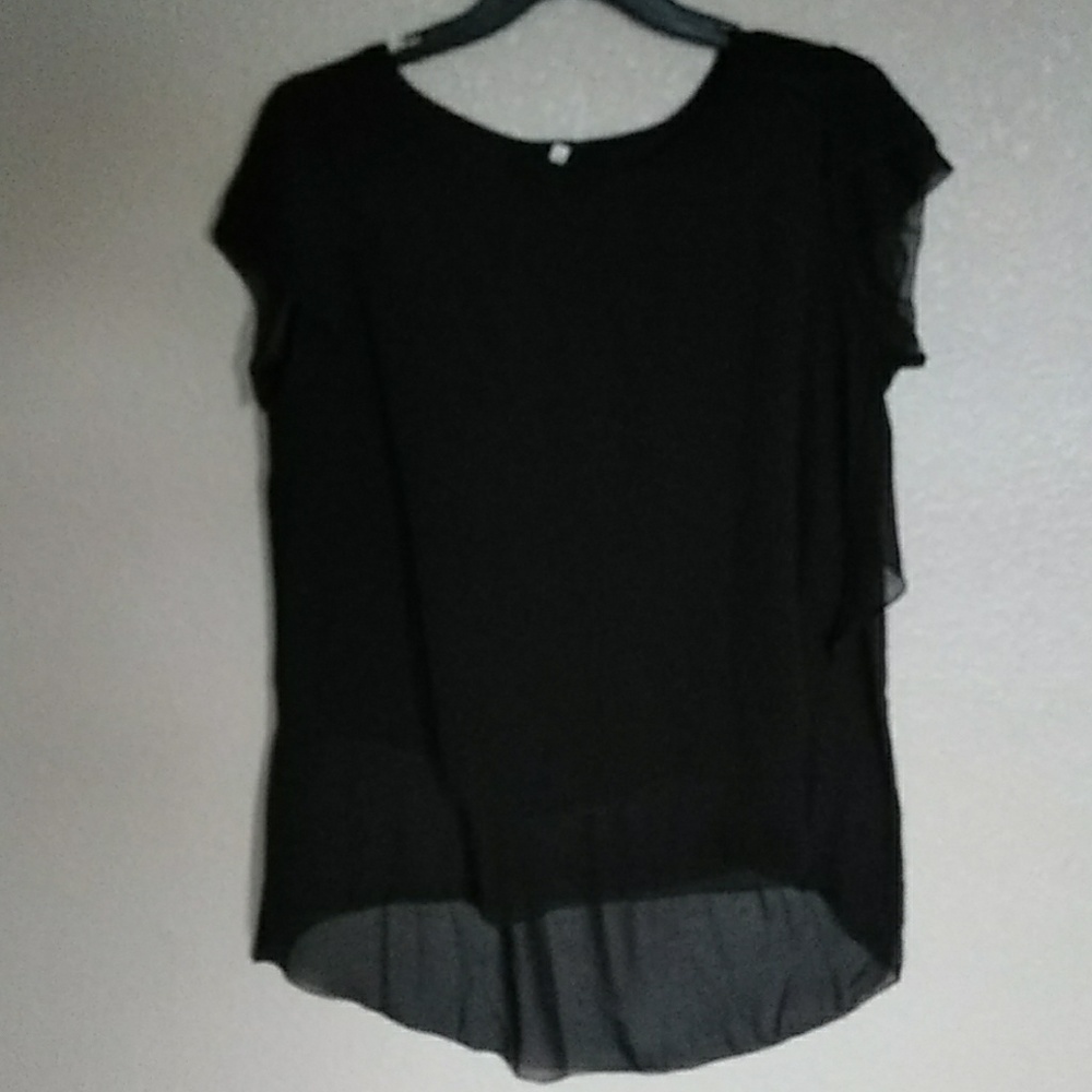 Black layer see through top